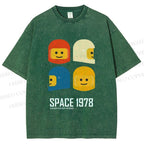 Unisex Space 1978 Printed Washed Tee