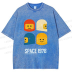 Unisex Space 1978 Printed Washed Tee