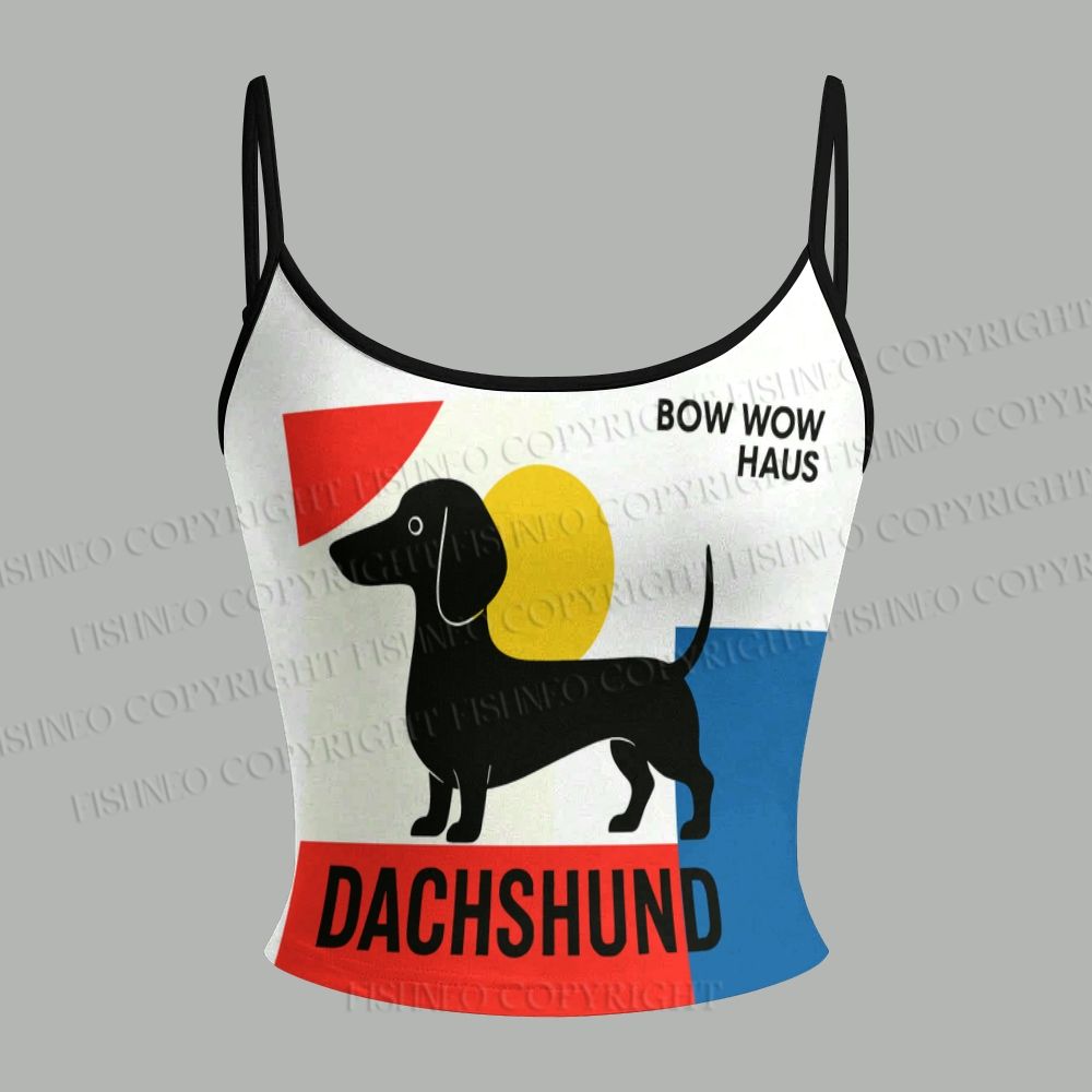 Bauhaus Dachshund Printed Top & Elasticated Trousers Two-Piece Set
