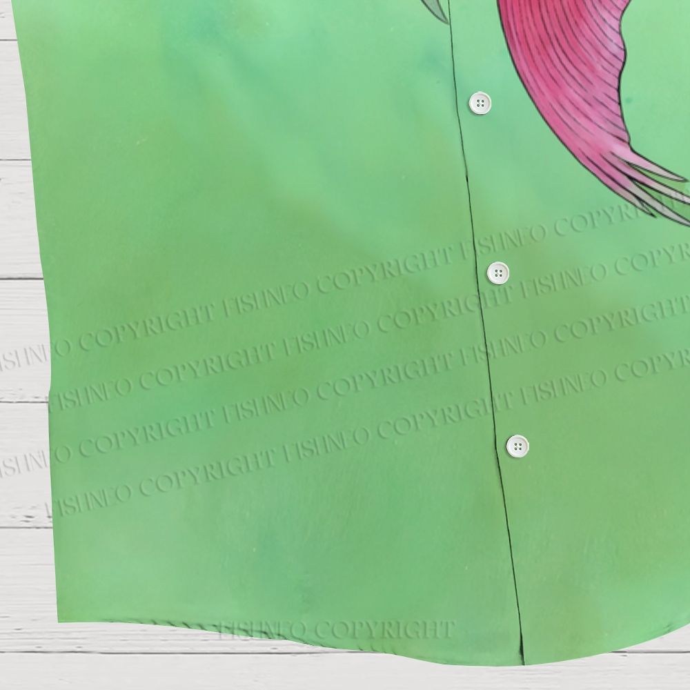 Ayako Ishiguro Japanese Monster in Giant Koi Fish Hawaiian Shirt