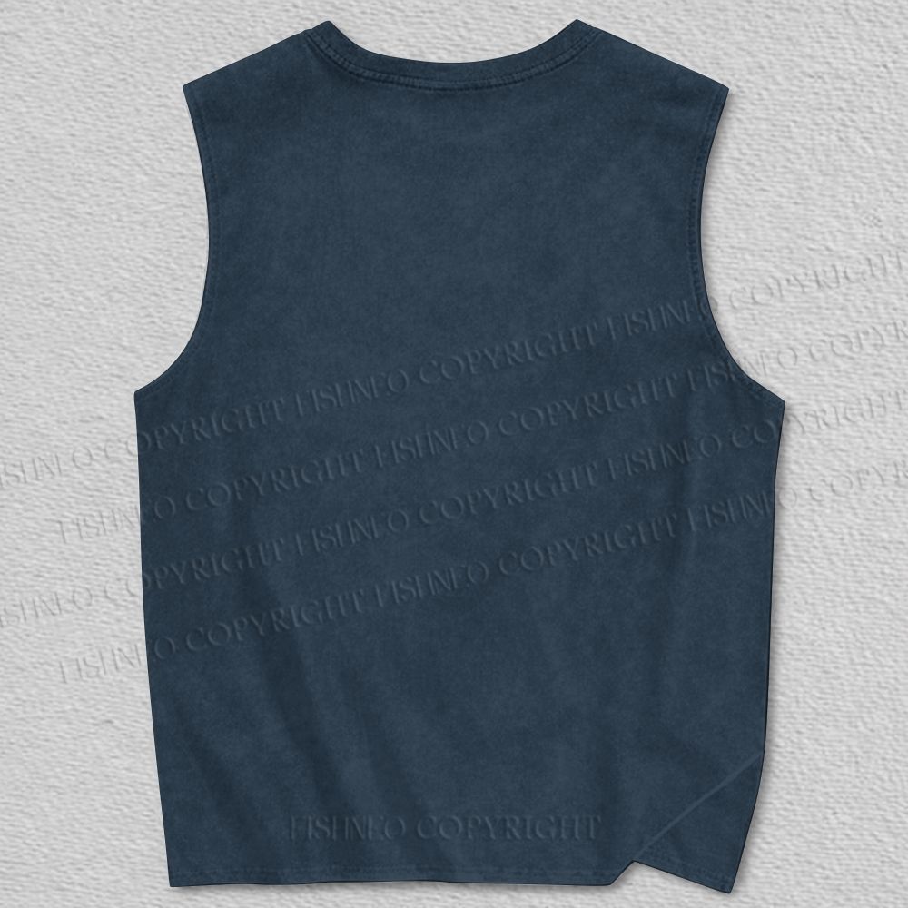 Unisex Ayako Ishiguro Silly Cat Being Lamp Printed Tank Top