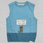 Unisex Tiny Raccoon Let That Shit Go Printed Tank Top