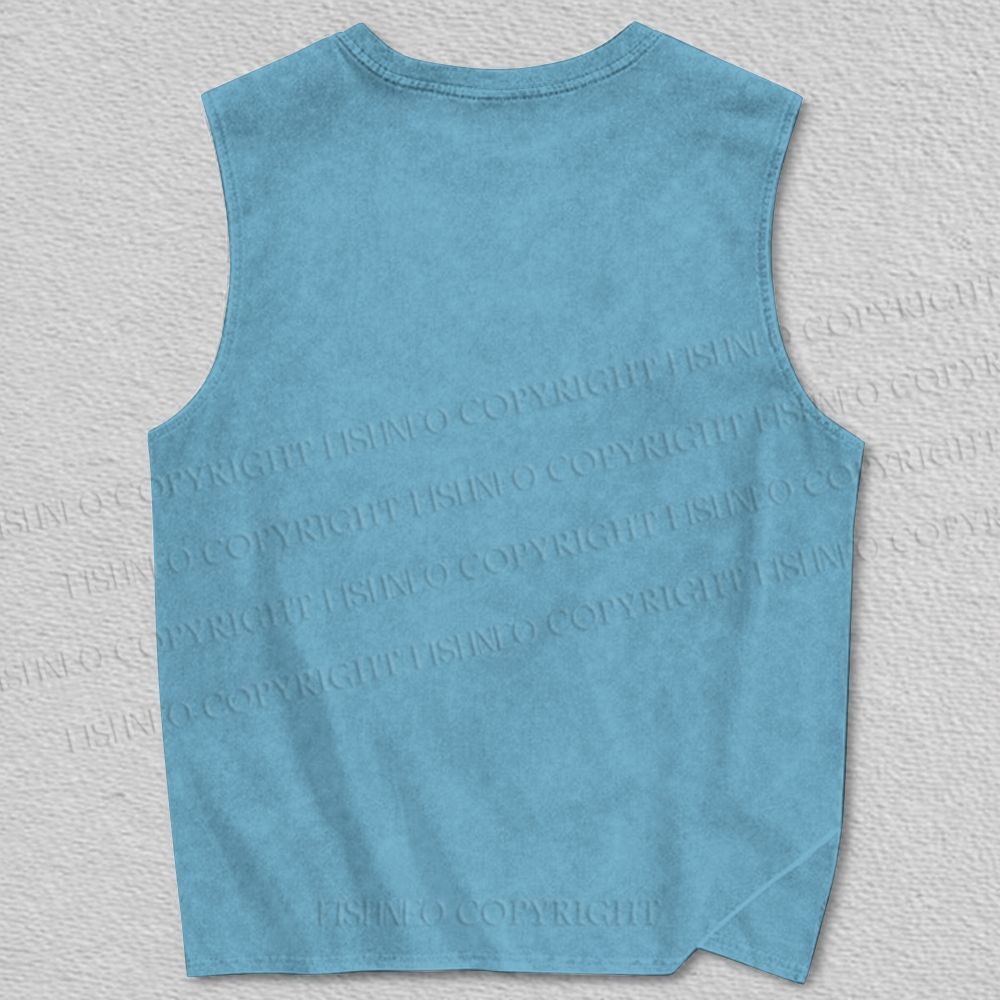 Unisex Tiny Raccoon Let That Shit Go Printed Tank Top