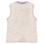 Unisex Printed Washed Meditating Sun Cat Tank Top