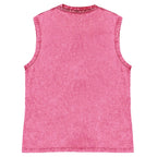 Unisex Printed Washed Meditating Sun Cat Tank Top