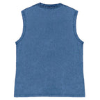 Unisex Printed Washed Meditating Sun Cat Tank Top
