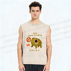 Unisex Printed Frog Washed Tank Top