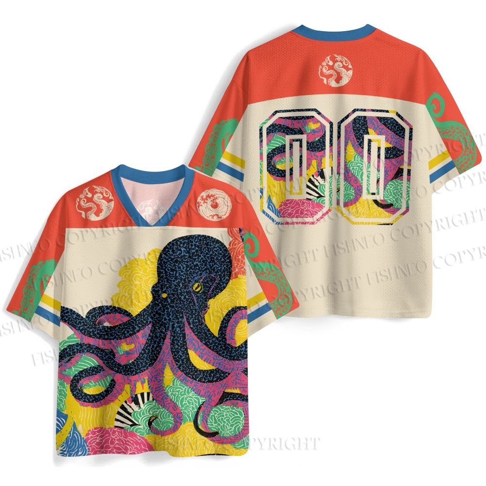 Japanese Ukiyo-e Octopus Jersey Shirts