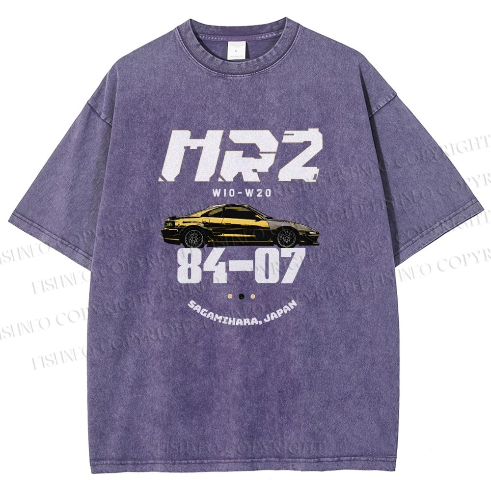 Unisex Toyota MR2 Printed Washed Tee