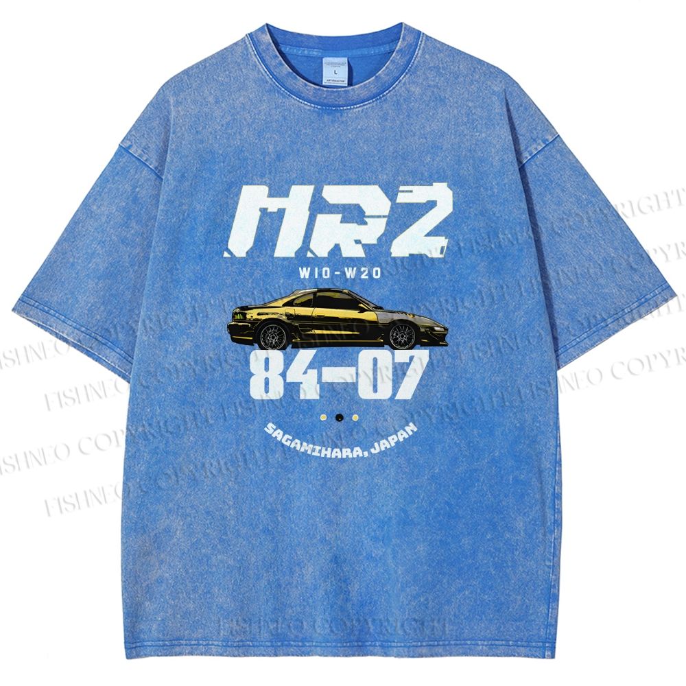 Unisex Toyota MR2 Printed Washed Tee