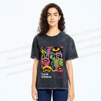 Unisex Yayoi Kusama Eyes Printed Washed Tee