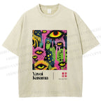 Unisex Yayoi Kusama Eyes Printed Washed Tee