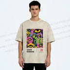 Unisex Yayoi Kusama Eyes Printed Washed Tee