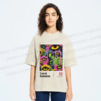Unisex Yayoi Kusama Eyes Printed Washed Tee