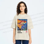 Unisex Yayoi Kusama Fish Printed Washed Tee