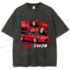 Unisex Toyota MR2 SW20 Printed Washed Tee