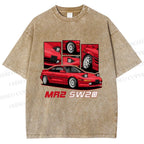 Unisex Toyota MR2 SW20 Printed Washed Tee