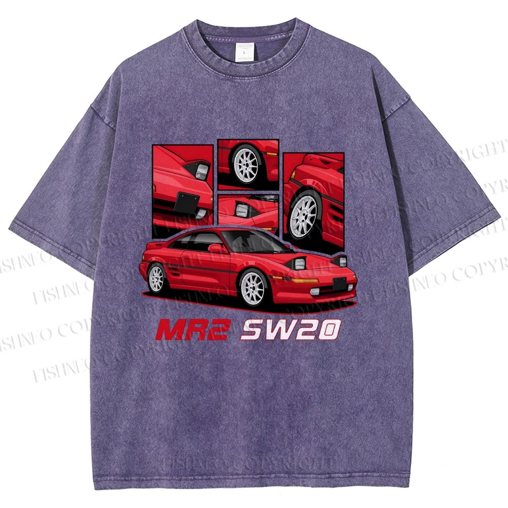 Unisex Toyota MR2 SW20 Printed Washed Tee