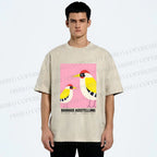 Unisex Bauhaus Bird Printed Washed Tee