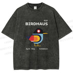 Unisex Birdhaus Printed Washed Tee