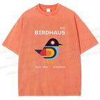 Unisex Birdhaus Printed Washed Tee