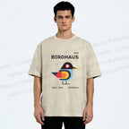 Unisex Birdhaus Printed Washed Tee