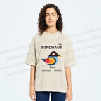 Unisex Birdhaus Printed Washed Tee