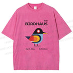 Unisex Birdhaus Printed Washed Tee
