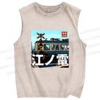Unisex Enoden Printed Washed Tank Top