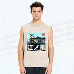 Unisex Enoden Printed Washed Tank Top