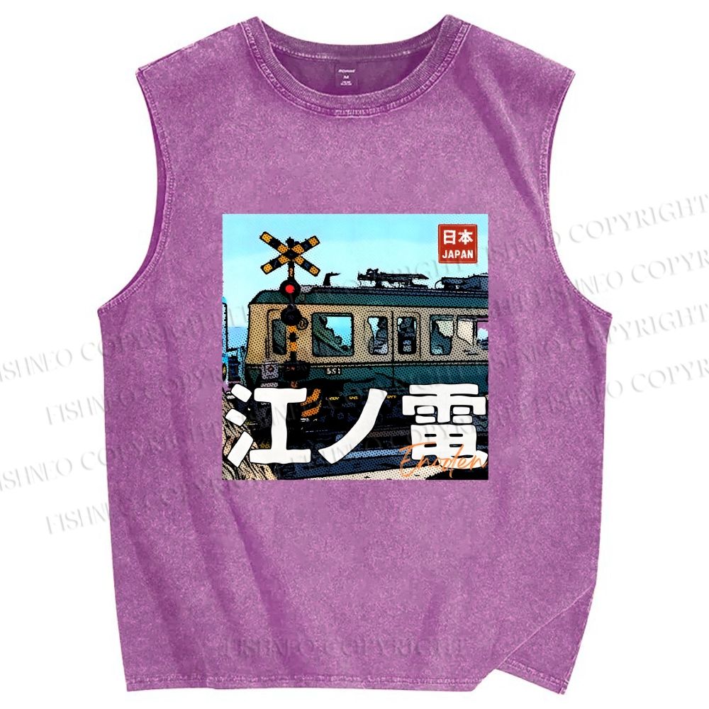 Unisex Enoden Printed Washed Tank Top
