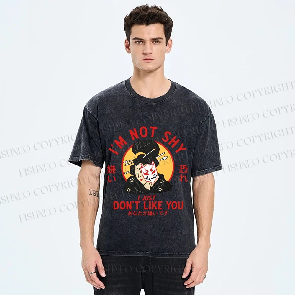 Unisex Don't Like You Printed Washed Tee