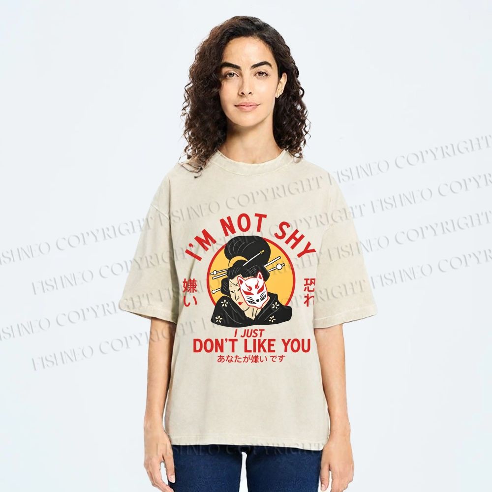 Unisex Don't Like You Printed Washed Tee