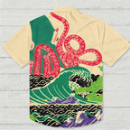 Vintage Japanese Ukiyo-e Octopus Hawaiian Shirt