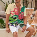 Vintage Japanese Ukiyo-e Octopus Hawaiian Shirt