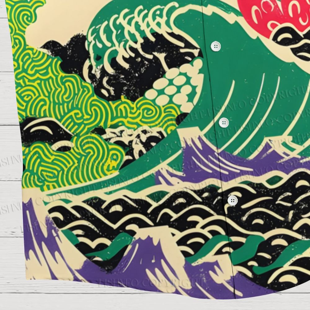 Vintage Japanese Ukiyo-e Octopus Hawaiian Shirt