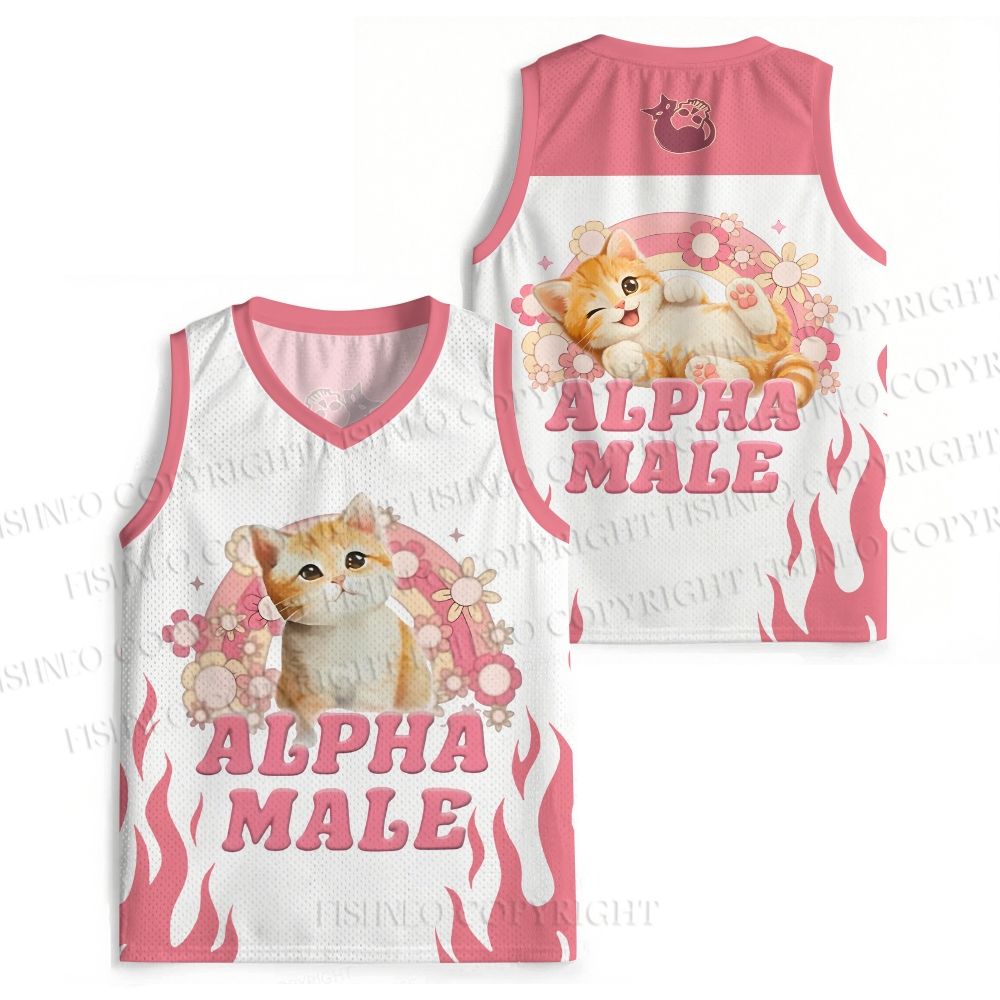 Alpha Male Cat Meme Jersey Tank