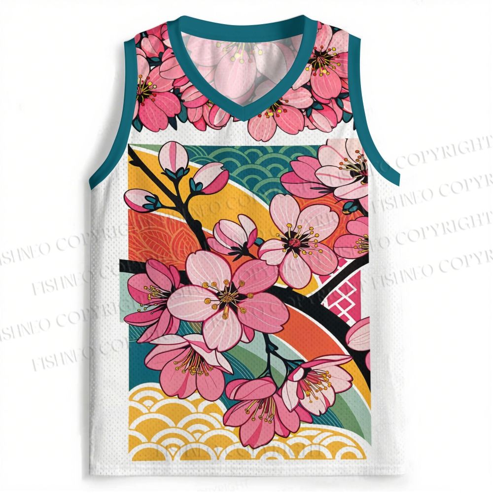 Japanese Wave Sakura Jersey Tank