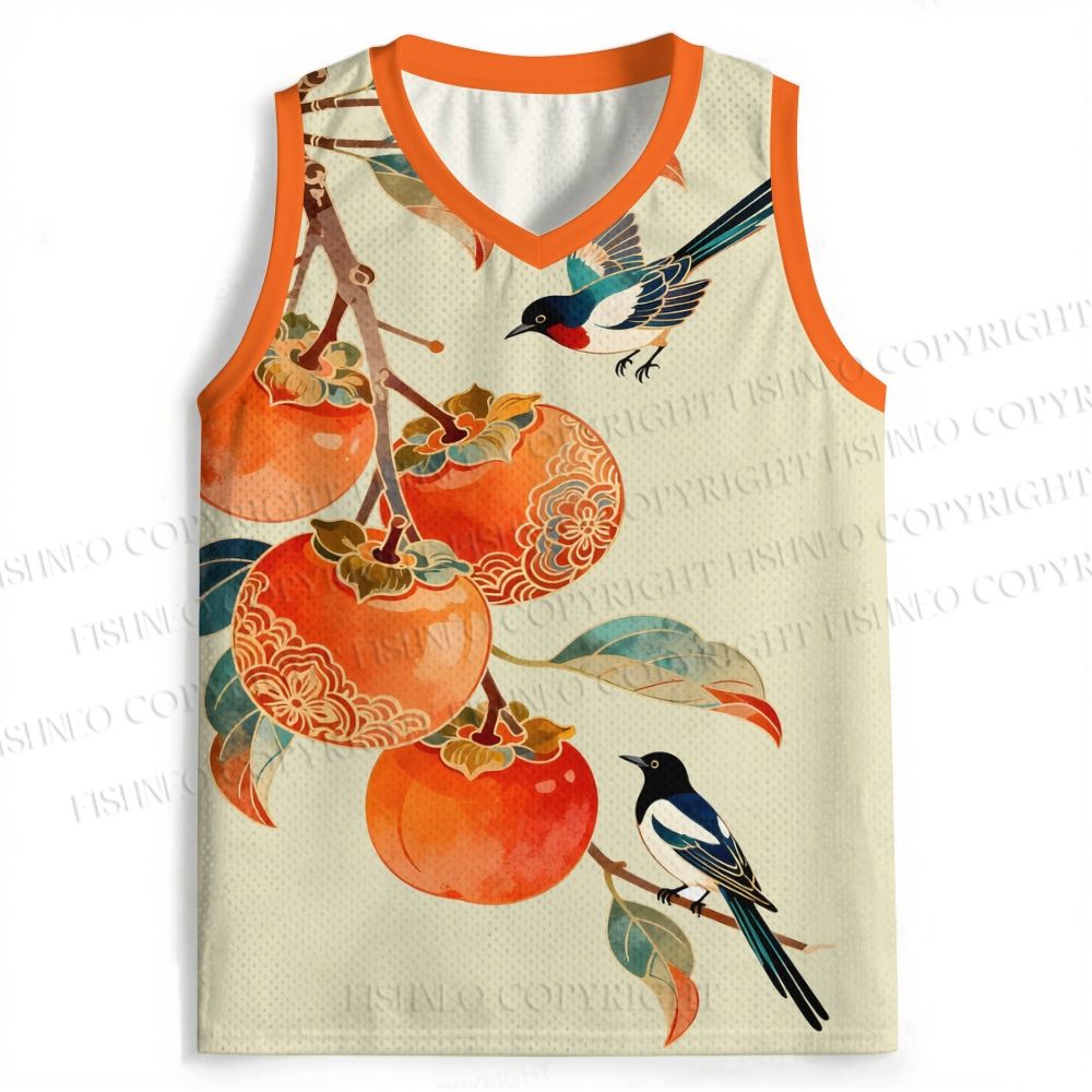 Vintage Bird With Persimmon Jersey Tank