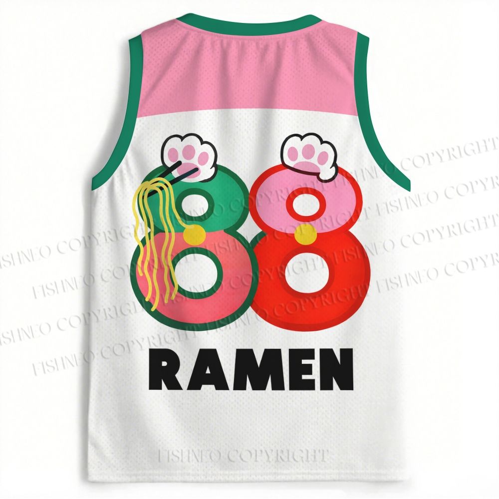 Japanese Fortune Ramen Cat Jersey Tank
