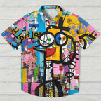 Large Graffiti-style Painting Hawaiian Shirt