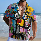 Large Graffiti-style Painting Hawaiian Shirt