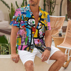 Large Graffiti-style Painting Hawaiian Shirt
