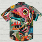 Abstract Art Fish Printed Hawaiian Shirt