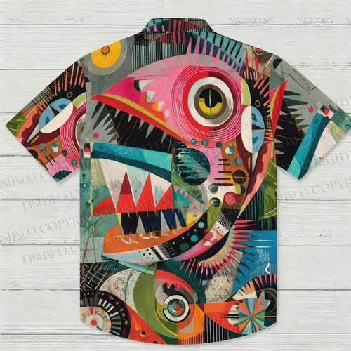 Abstract Art Fish Printed Hawaiian Shirt