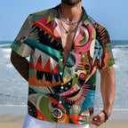 Abstract Art Fish Printed Hawaiian Shirt