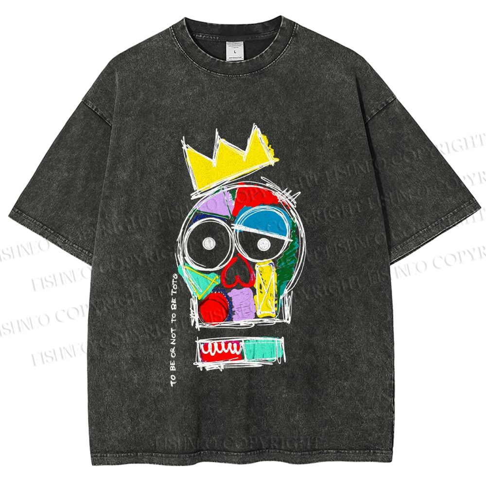 Unisex To Be Or Not To Be Toto Printed Washed Tee