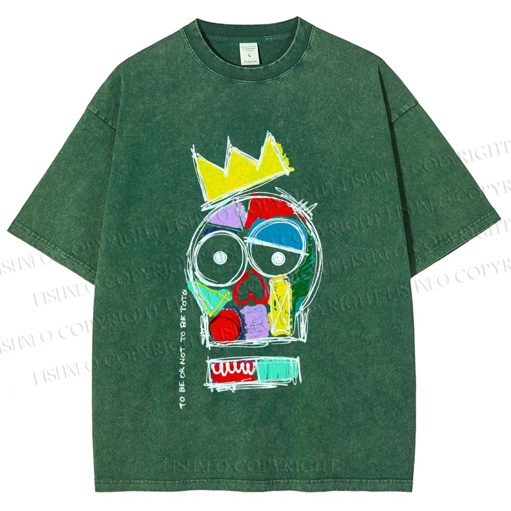 Unisex To Be Or Not To Be Toto Printed Washed Tee