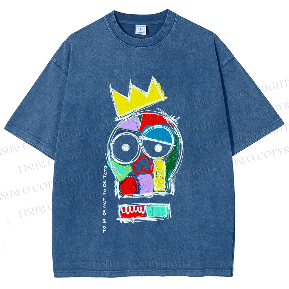 Unisex To Be Or Not To Be Toto Printed Washed Tee