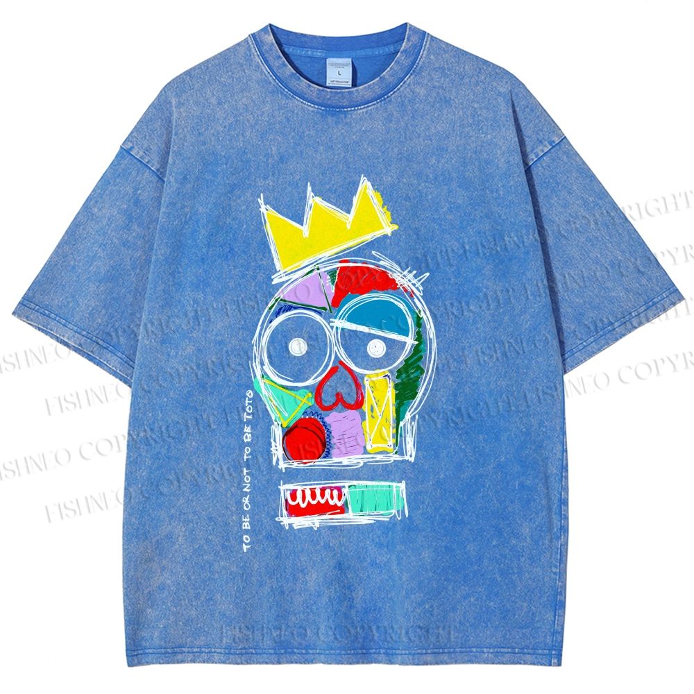 Unisex To Be Or Not To Be Toto Printed Washed Tee